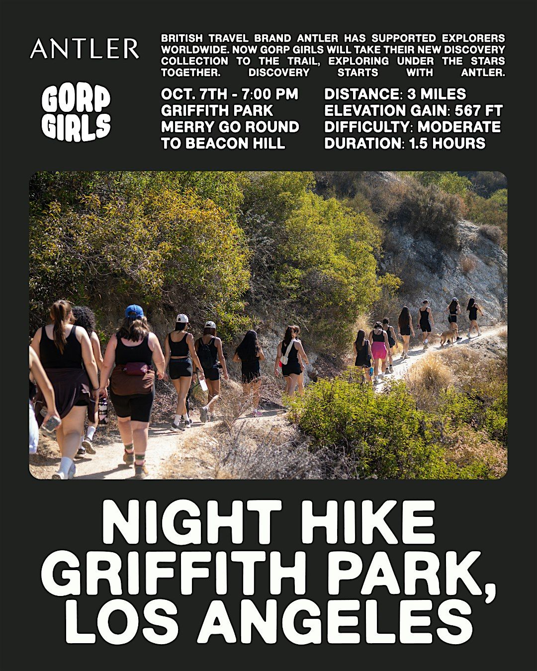 Night Hike with Gorp Girls LA and Antler