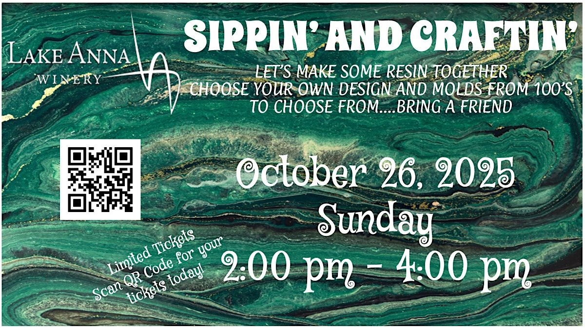 Craftin' and Sippin' Epoxy Resin Workshop