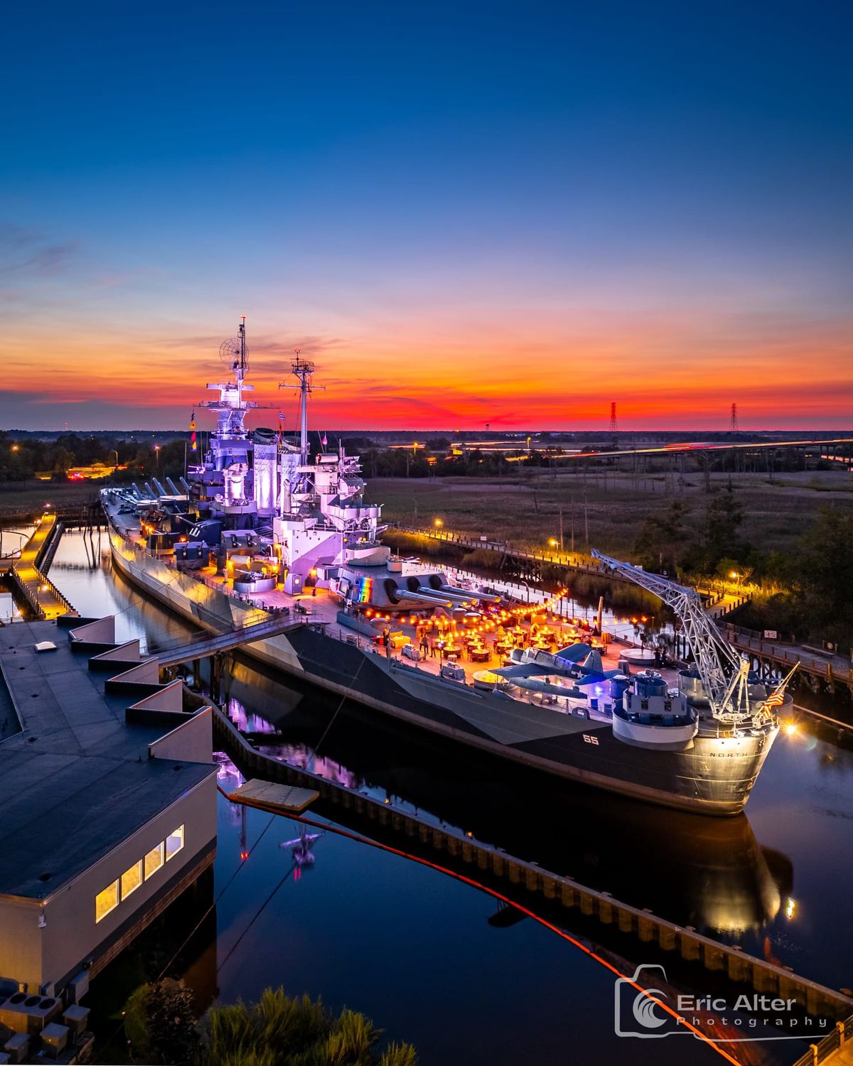 Battleship North Carolina Uplighting Unveiled \u2013 \u201cLight the Legacy\u201d