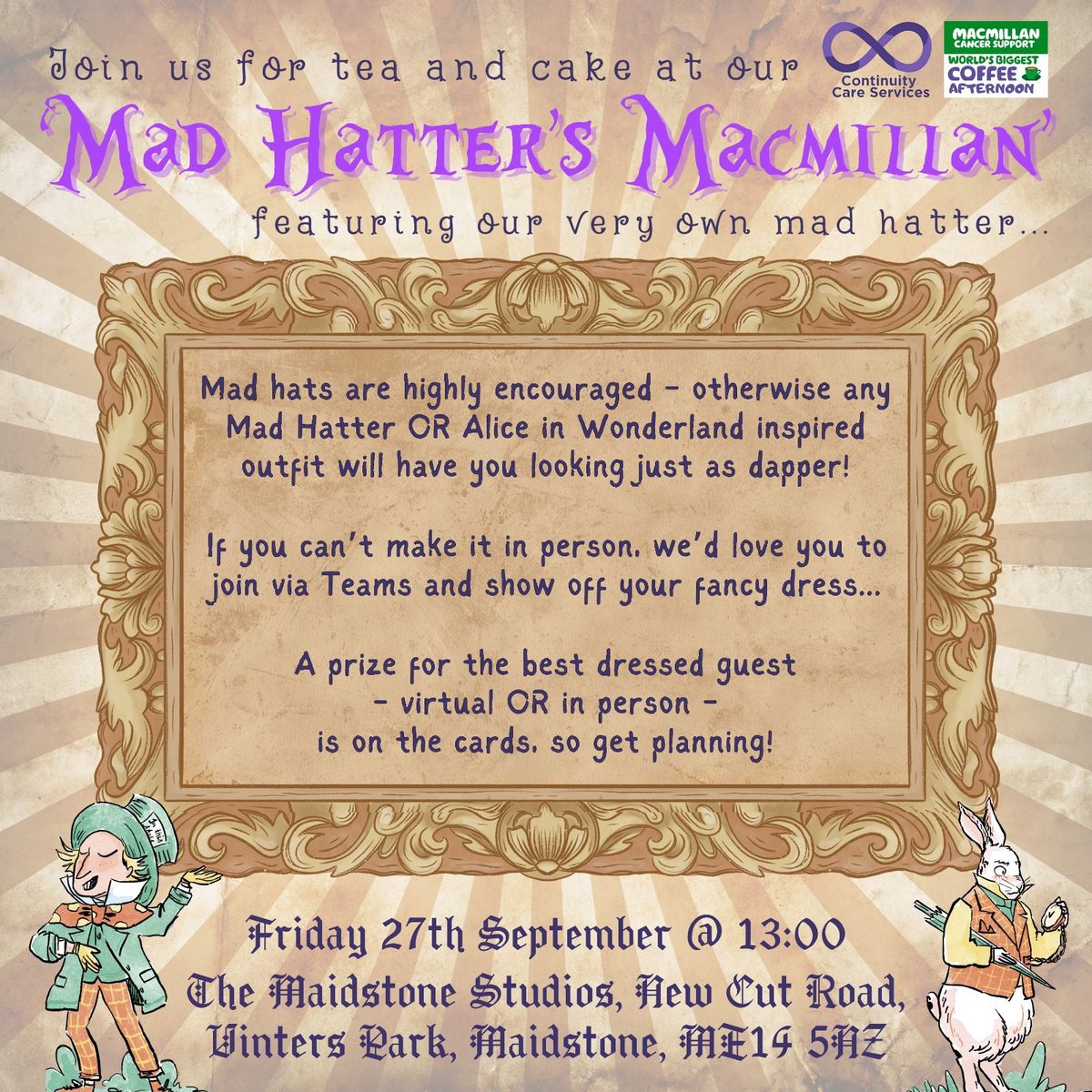 Mad Hatter\u2019s Macmillan Coffee Afternoon