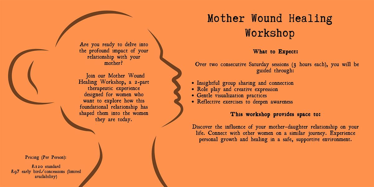 Mother Wound Healing Workshop - 2 part workshop (18th & 25th  October)