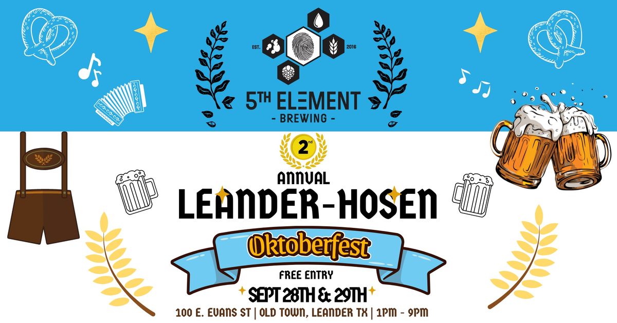 Leander-Hosen: 5th Element Brewing\u2019s 2nd Annual Oktoberfest Celebration