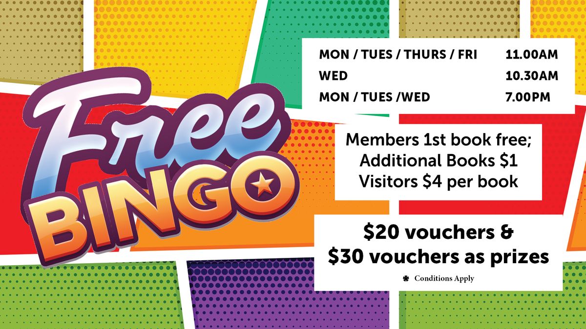 Free Bingo at Penrith RSL (Friday Day Session)