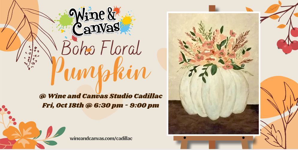 Floral Pumpkin | Paint Party | Cadillac