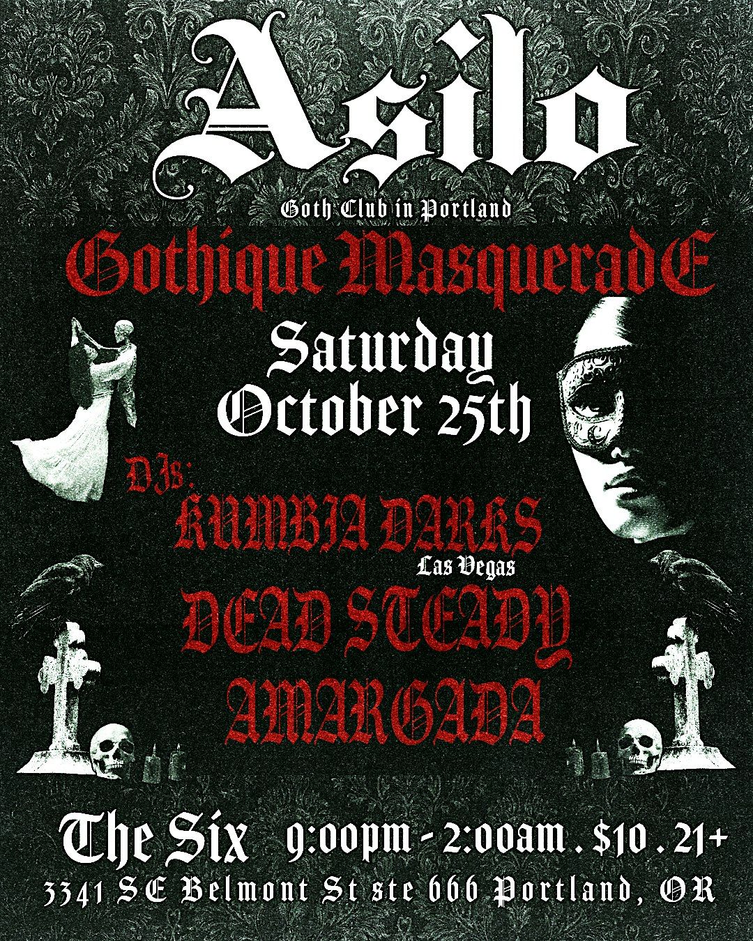 Asilo Goth Club: Gothique Masquerade