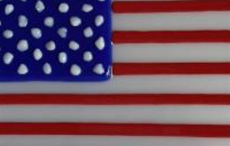 USA American Flag Fused Glass Windchime Workshop - Wyandotte