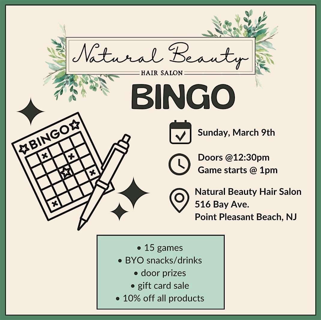 Natural Beauty Bingo