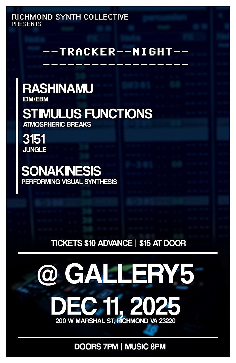 Richmond Synth Collective Presents: Tracker Night