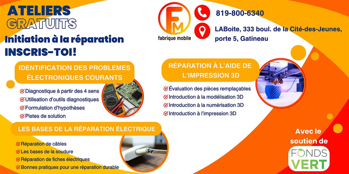 Initiation \u00e0 la r\u00e9paration - Impression 3D