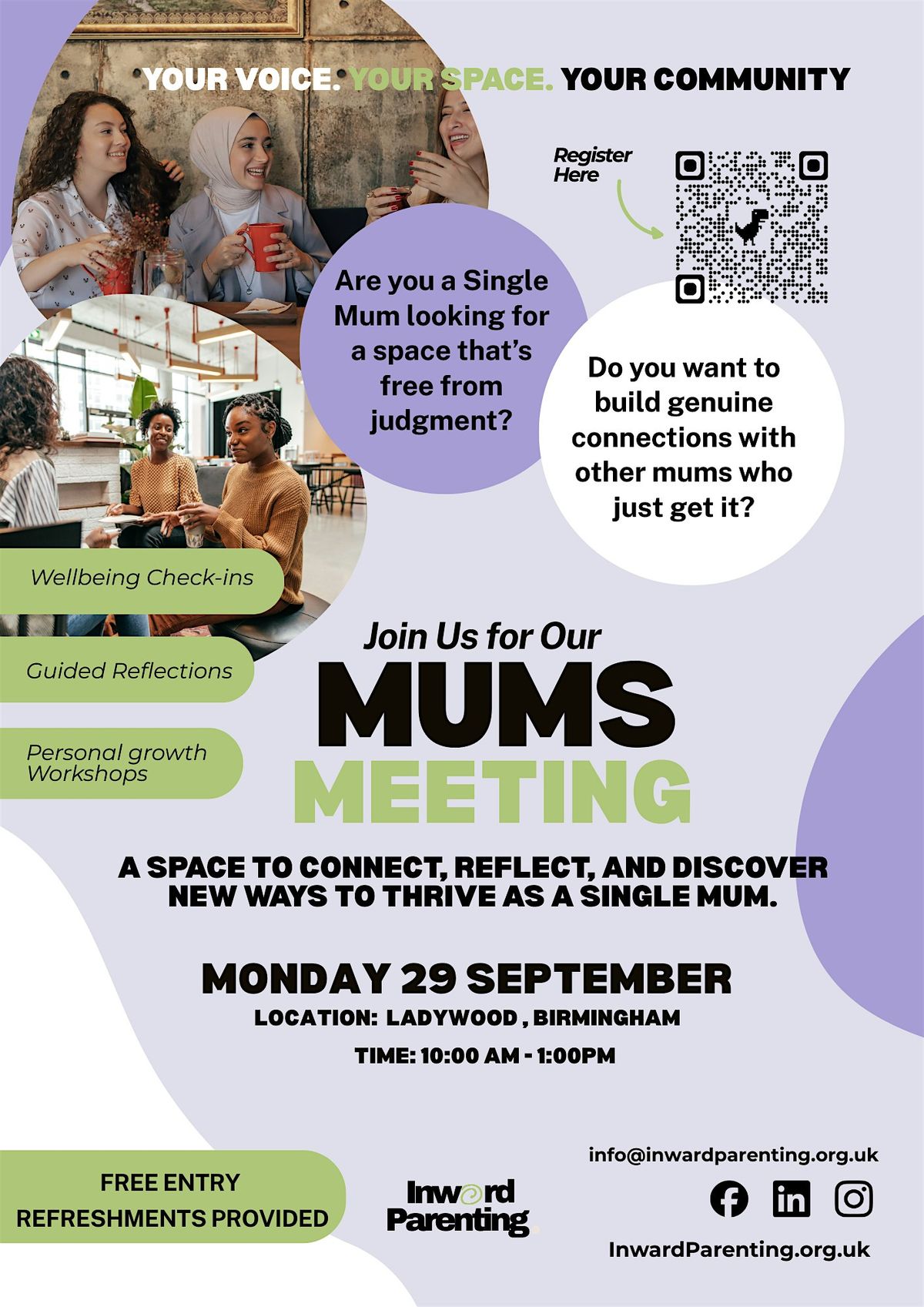 MUMS MEETING \u2013 A Space to Connect, Reflect & Thrive as a Single Mum