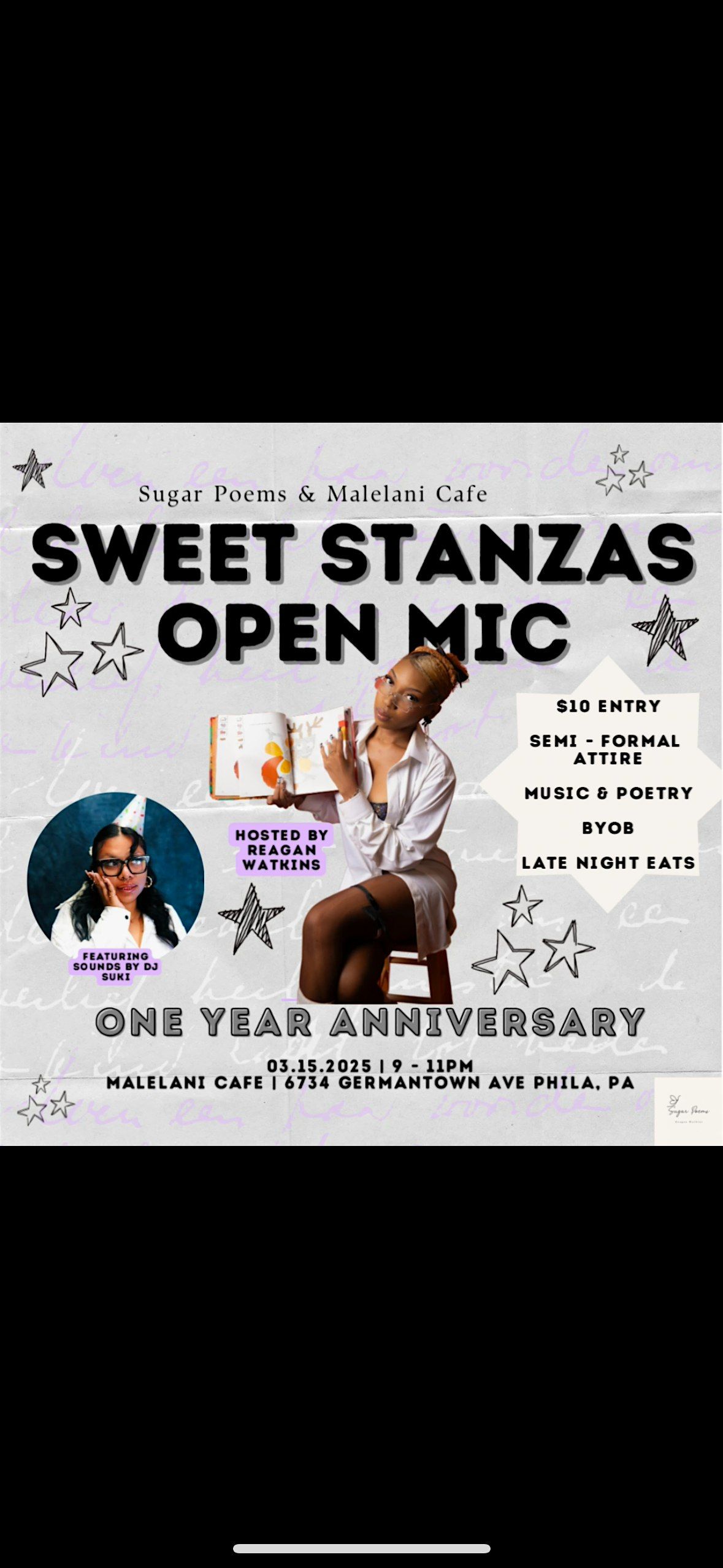 Sweet Stanzas Open Mic One Year Anni