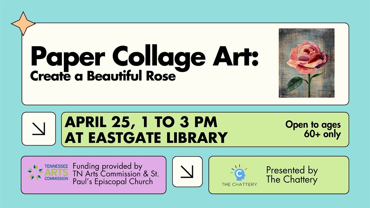 Arts for Older Adults: Paper Collage Art - Create a Beautiful Rose