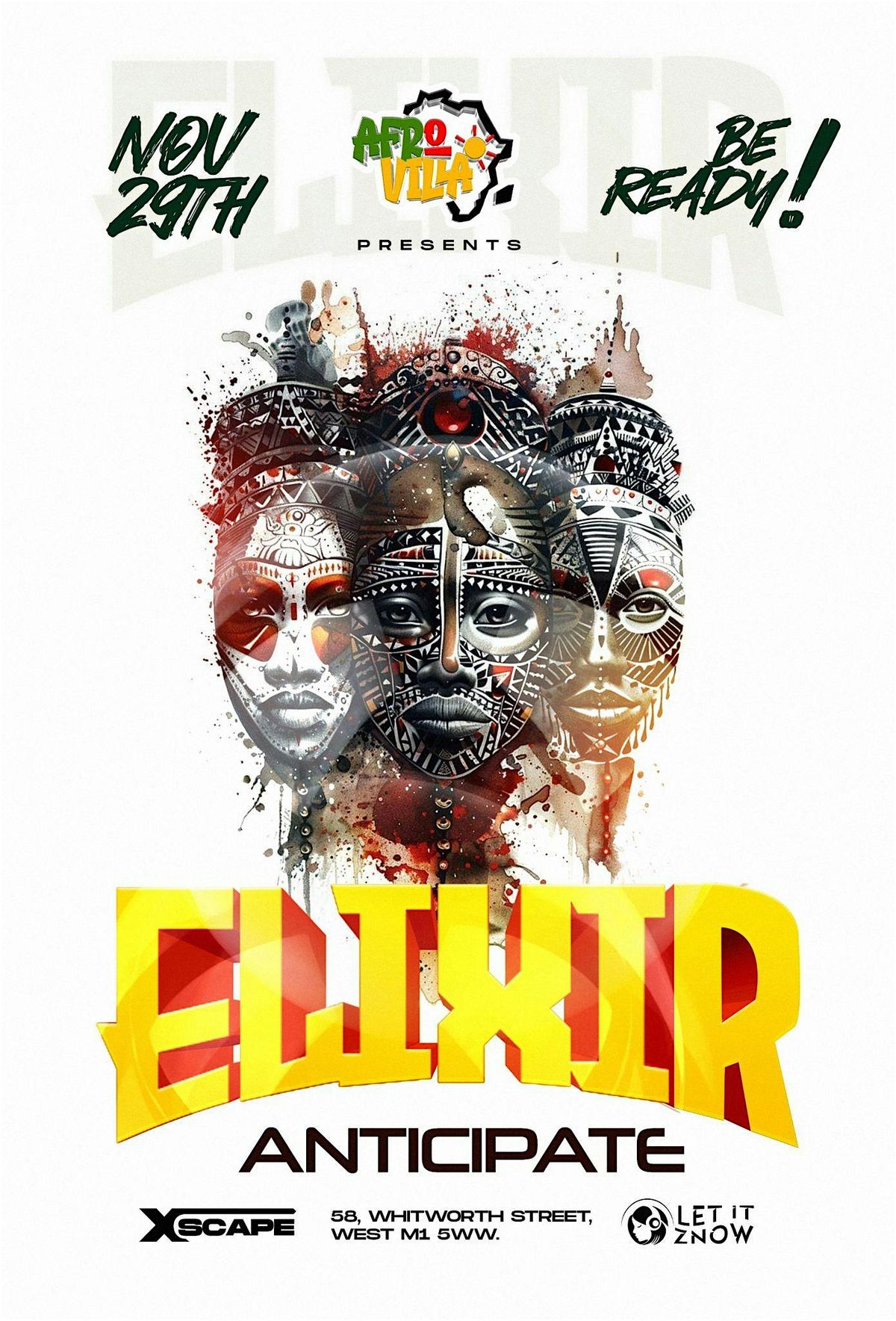 AFROVILLA ELIXIR NIGHT - Afrobeats\/HipHop\/DanceHall\/Amapiano