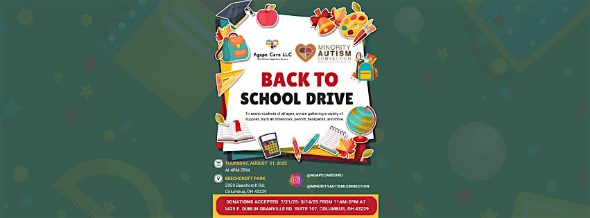 Minority Autism Connection x Agape Care Back to School Drive!
