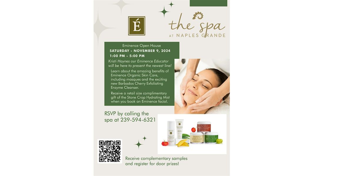 Eminence Open House at The Spa at Naples Grande - November 9