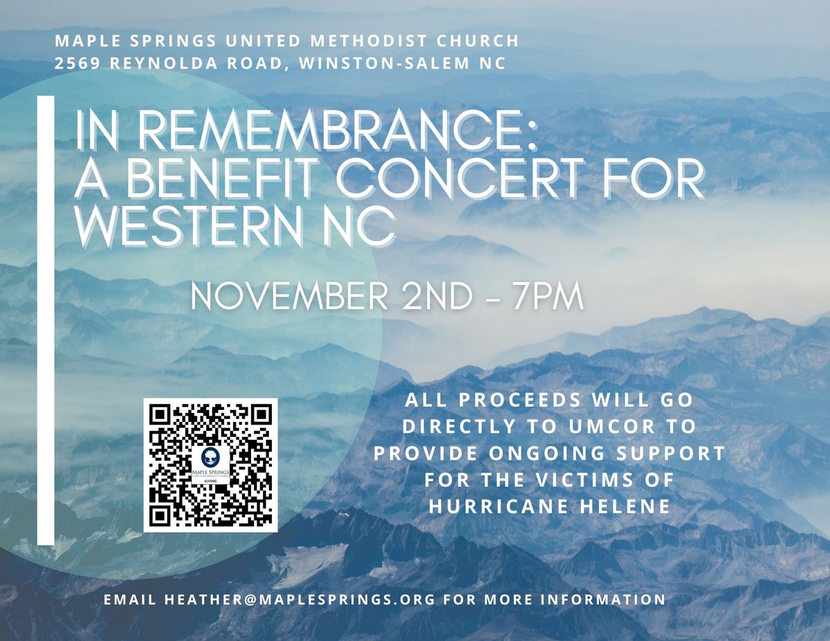 Benefit Concert for Hurricane Helene Victims