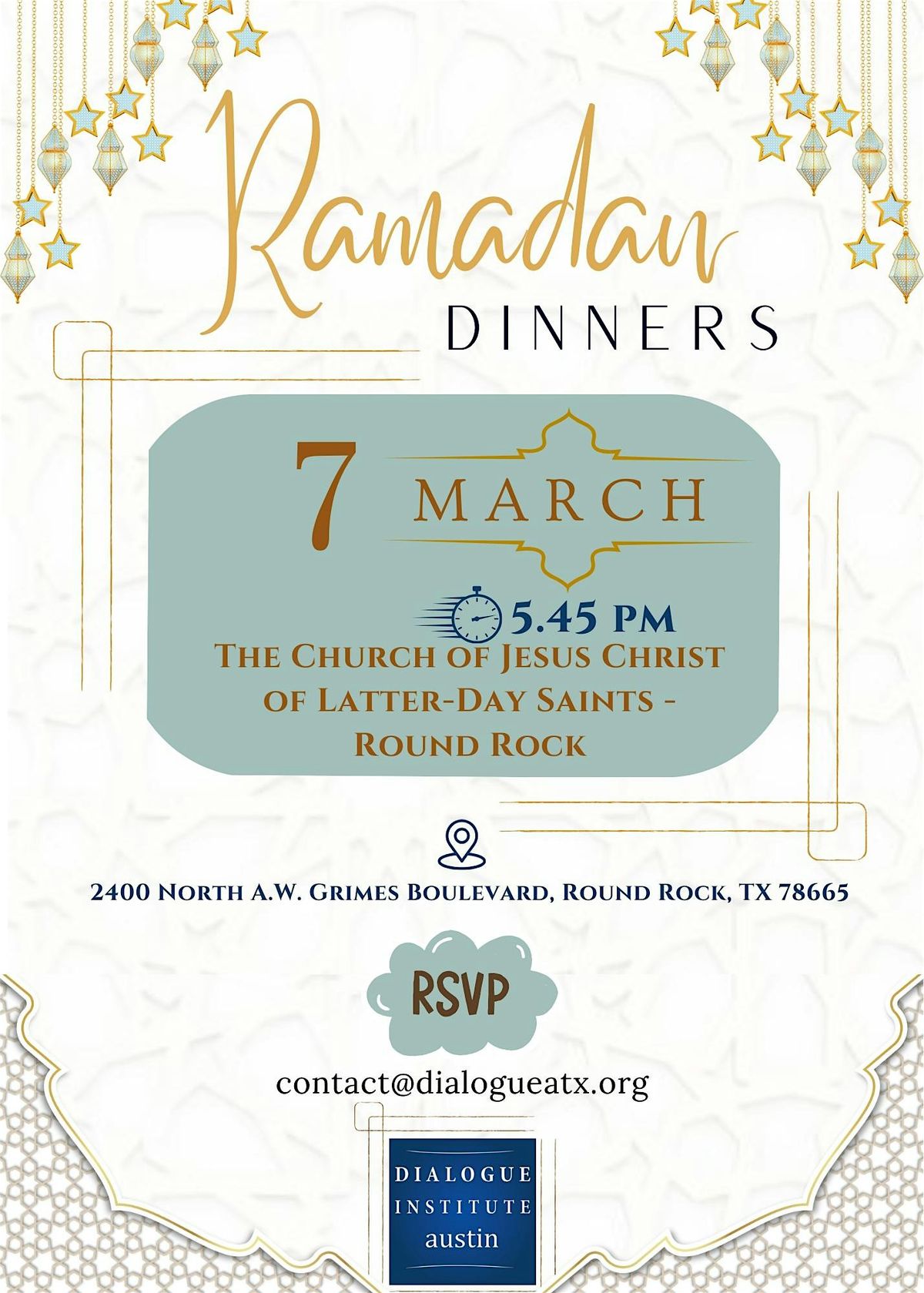 Ramadan Iftar Dinner @The Church of Jesus Christ of Latter-Day Saints