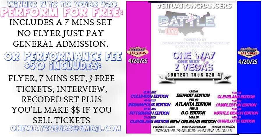 ONE WAY 2 VEGAS SZN 4 CHARLESTON AUDITIONS (REALITY SHOW)