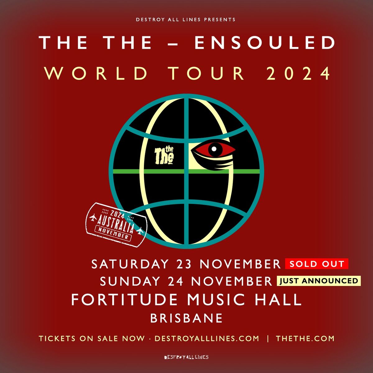 The The // Brisbane // Ensouled World Tour 2024 // Fortitude Music Hall