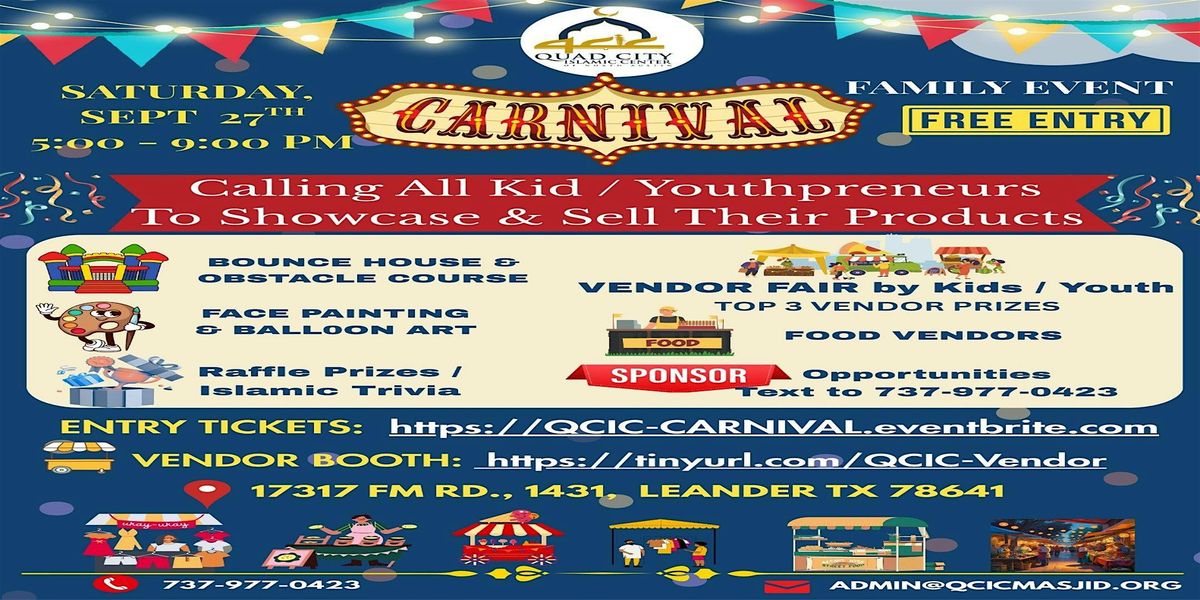 Family Carnival & Kids\/ Youthpreneurs  Vendor Fair
