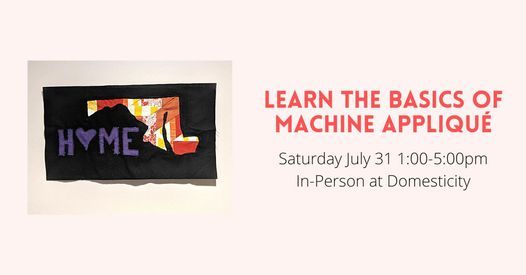 Learn the Basics of Machine Applique