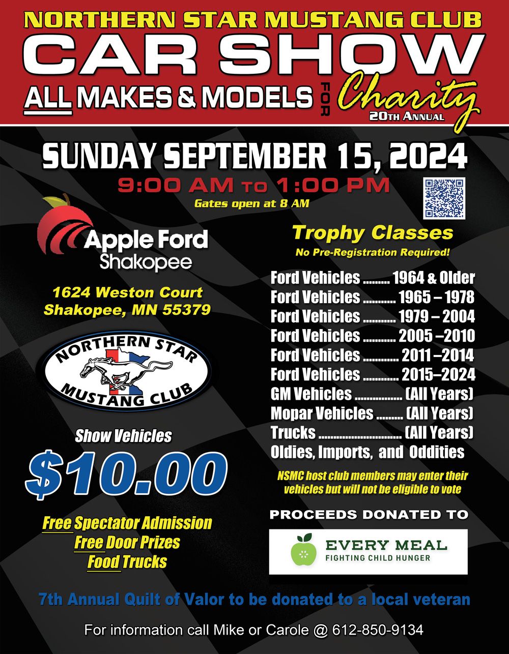 All Makes and Models for Charity car show 20th annual