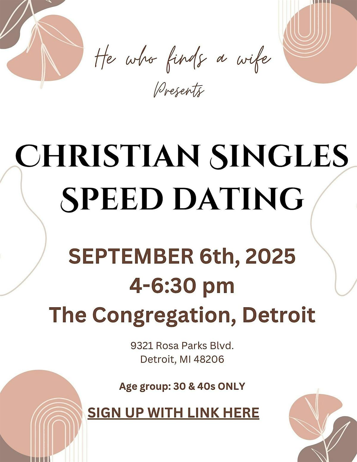 Christian Speed Dating event