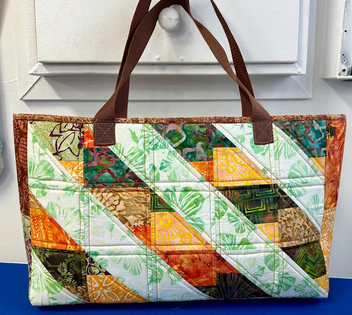 Orphan quilt blocks bag.