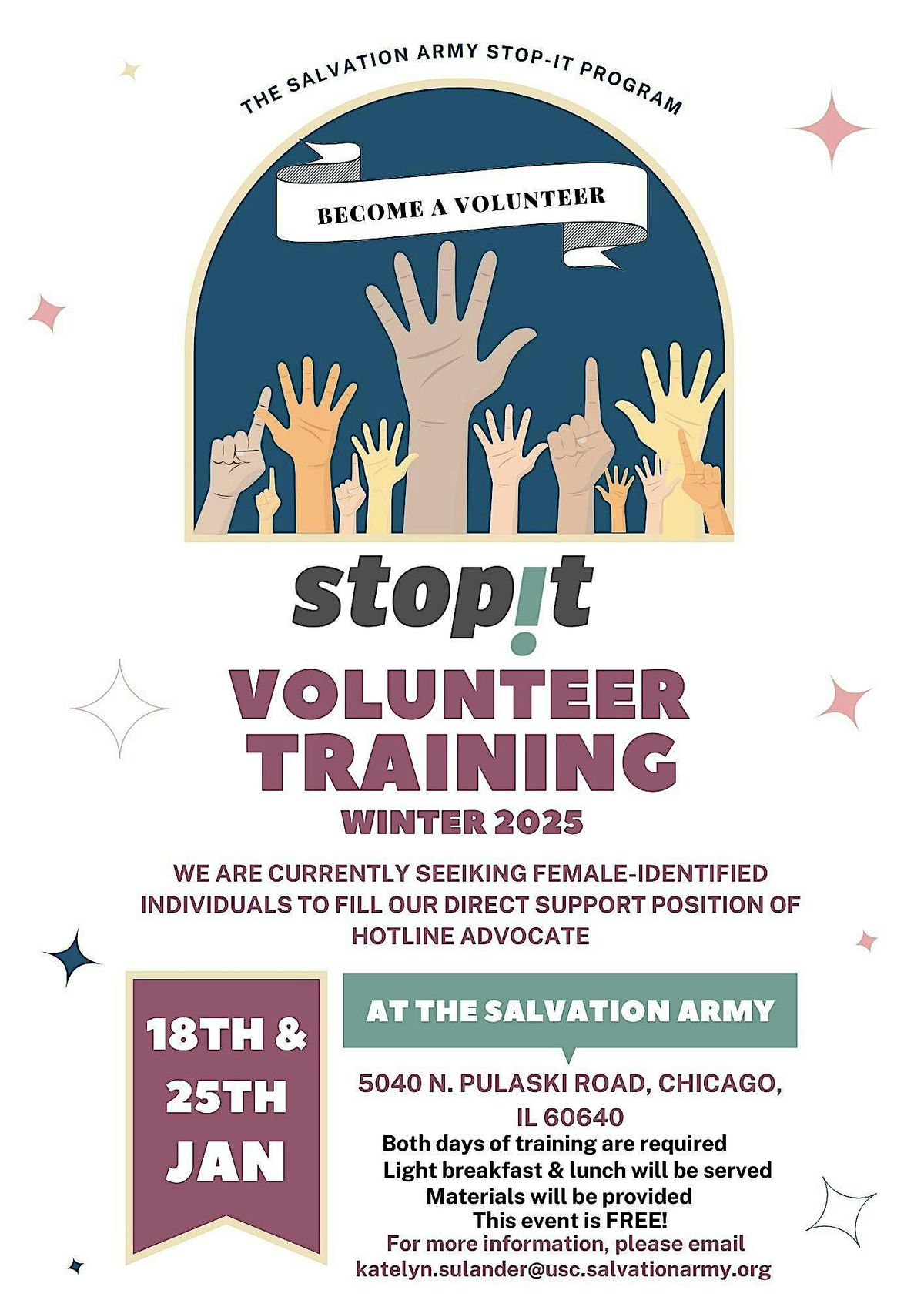 STOP-IT NEW VOLUNTEER TRAINING WINTER 2025