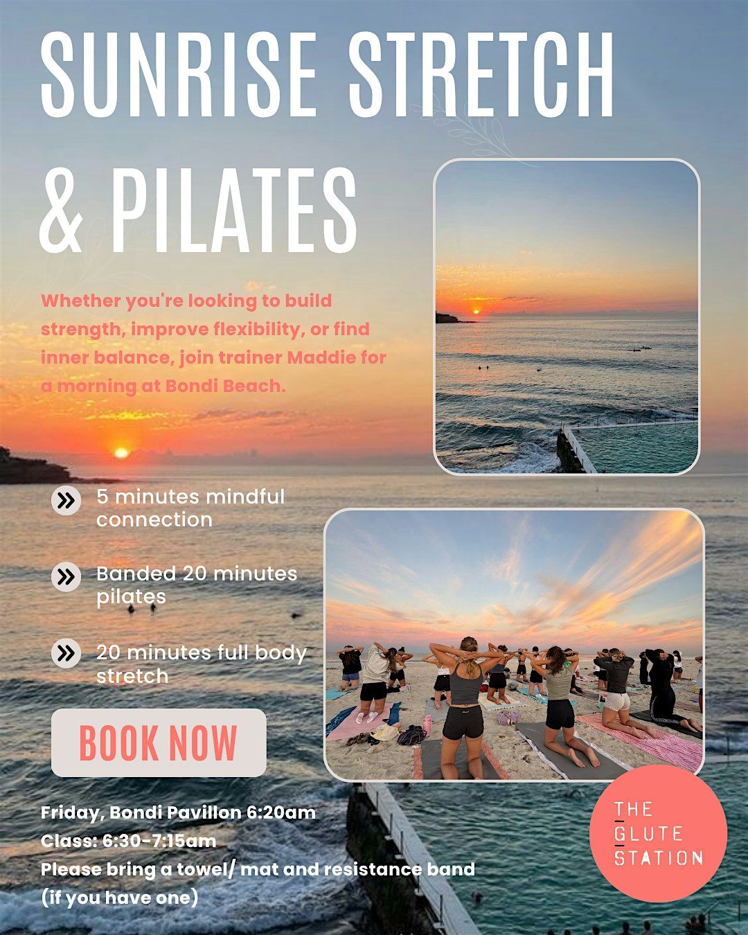 Sunrise stretch & pilates - Bondi Beach
