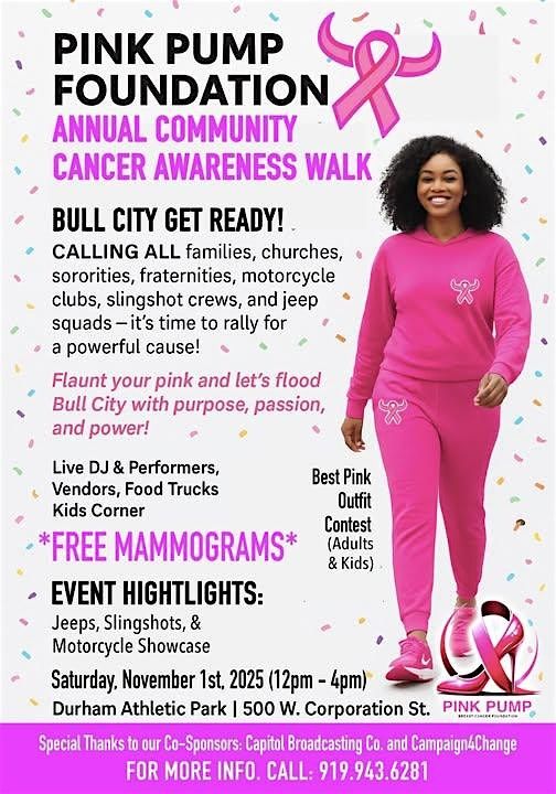 Pink Pump Breast Cancer Foundation Annual Community Cancer Walk