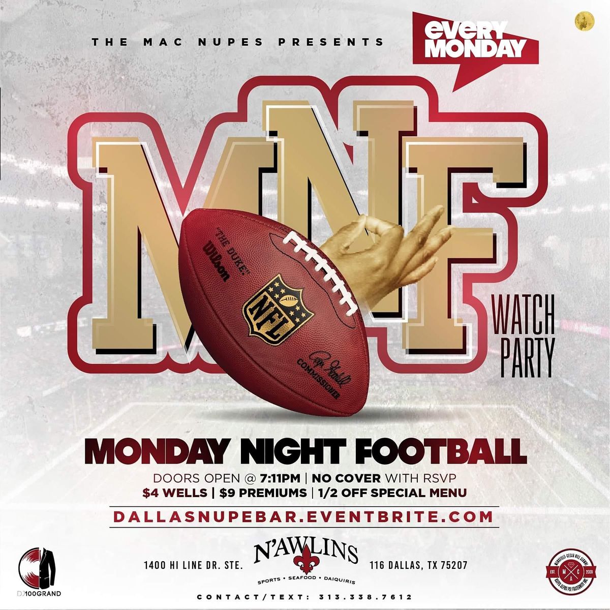 MAC NUPEs MNF Watch Party