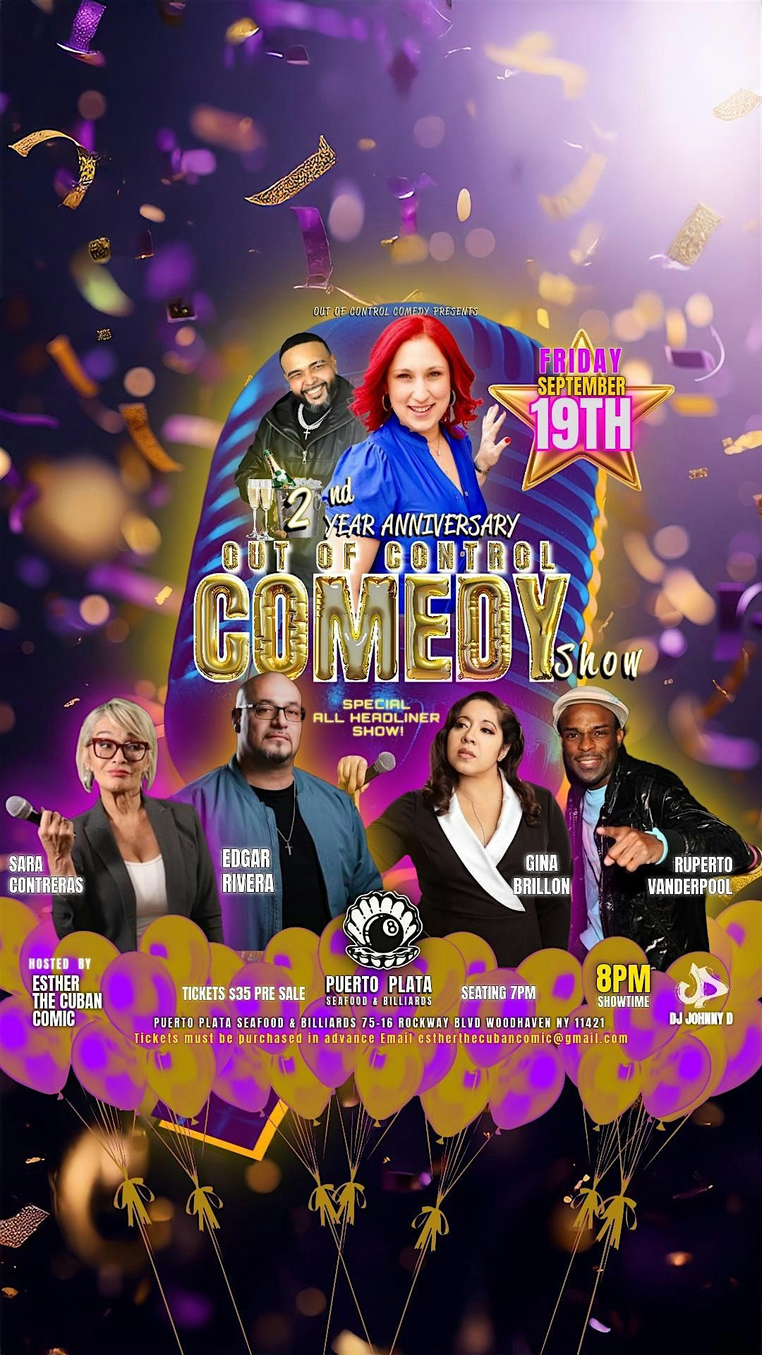 2nd Year Anniversary Out of Control Comedy show