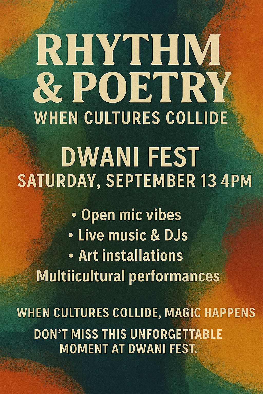 Rhythm & Poetry: When Cultures Collide