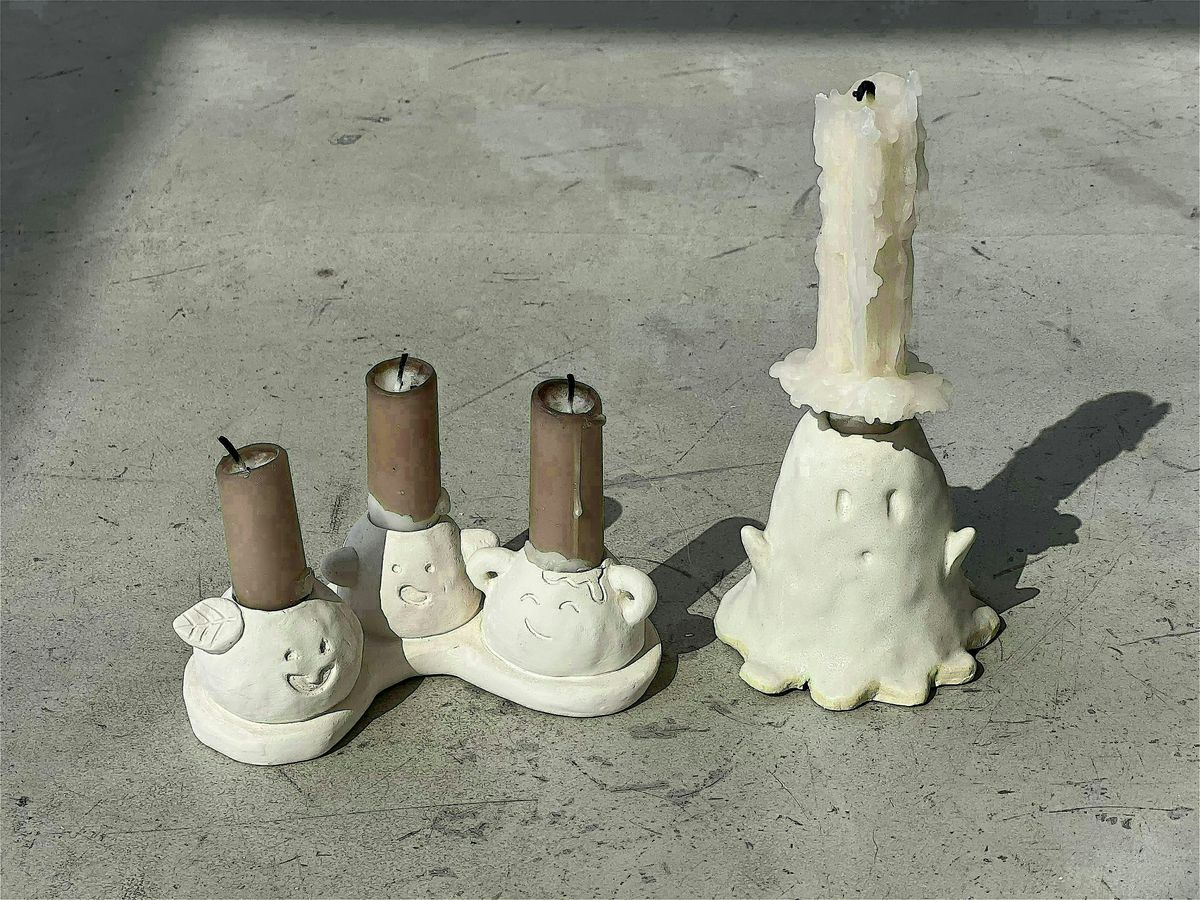 Spooky Ghost Candle Holder Ceramic Class - Intro to Pottery Workshop