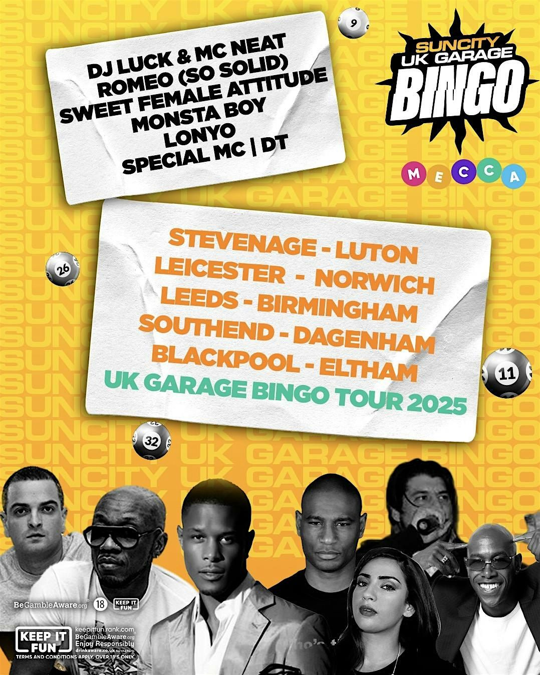 UK GARAGE BINGO  in Romford  @Mecca Bingo