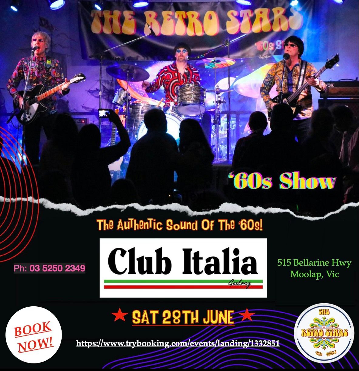 THE RETRO STARS '60s Show - CLUB ITALIA Geelong