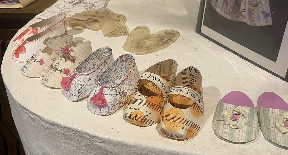 Paper Baby Shoes and Matching Bib