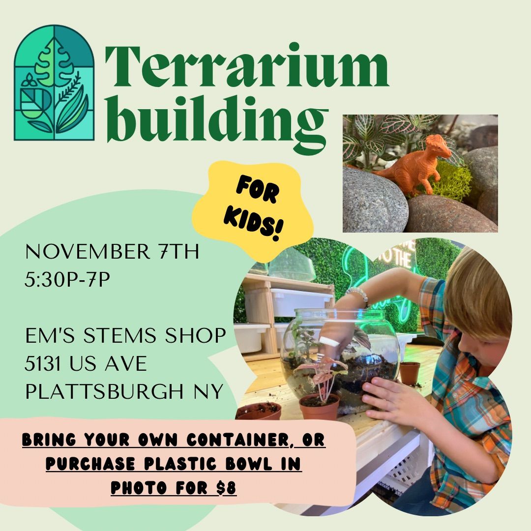 Kid\u2019s terrarium building workshop