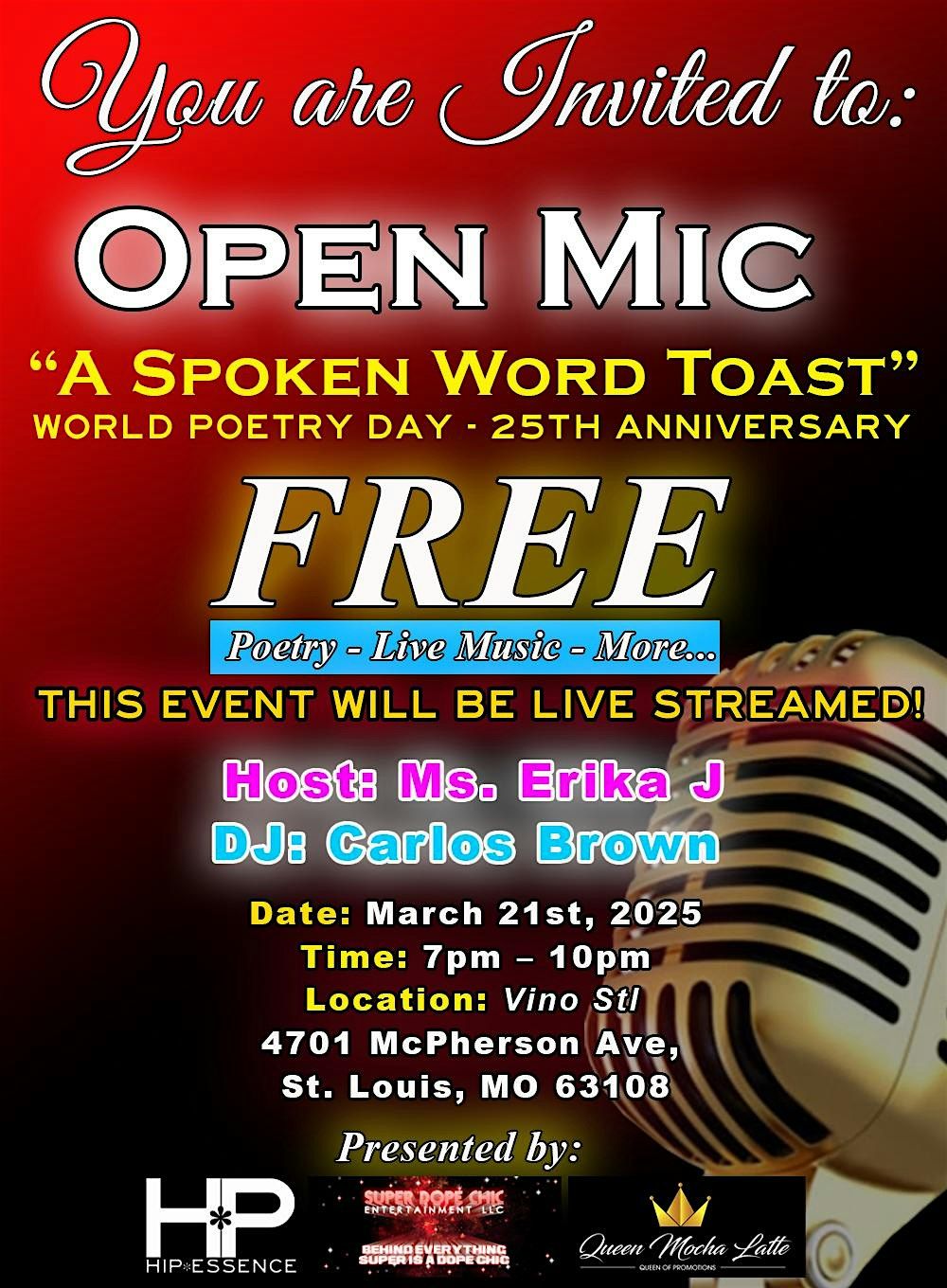 "A SPOKEN WORD TOAST" (World Poetry Day)