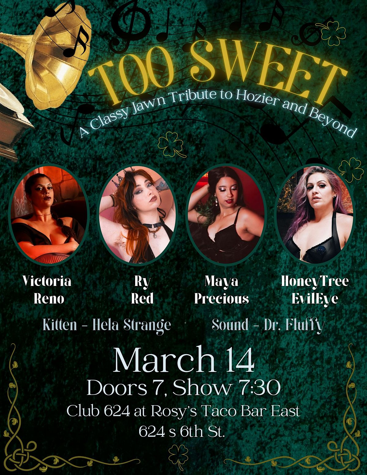 Too Sweet: a Classy Jawn burlesque tribute to Hozier and Beyond