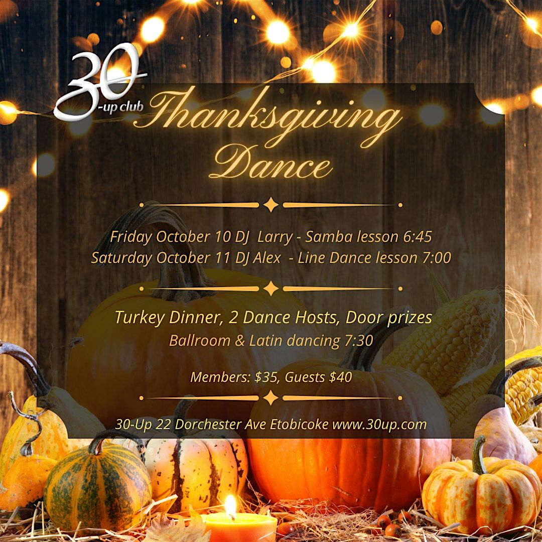 30-Up Thanksgiving Dance - SaturdayNight
