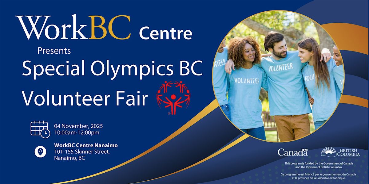 Special Olympics BC Volunteer Fair Hosted by WorkBC Nanaimo