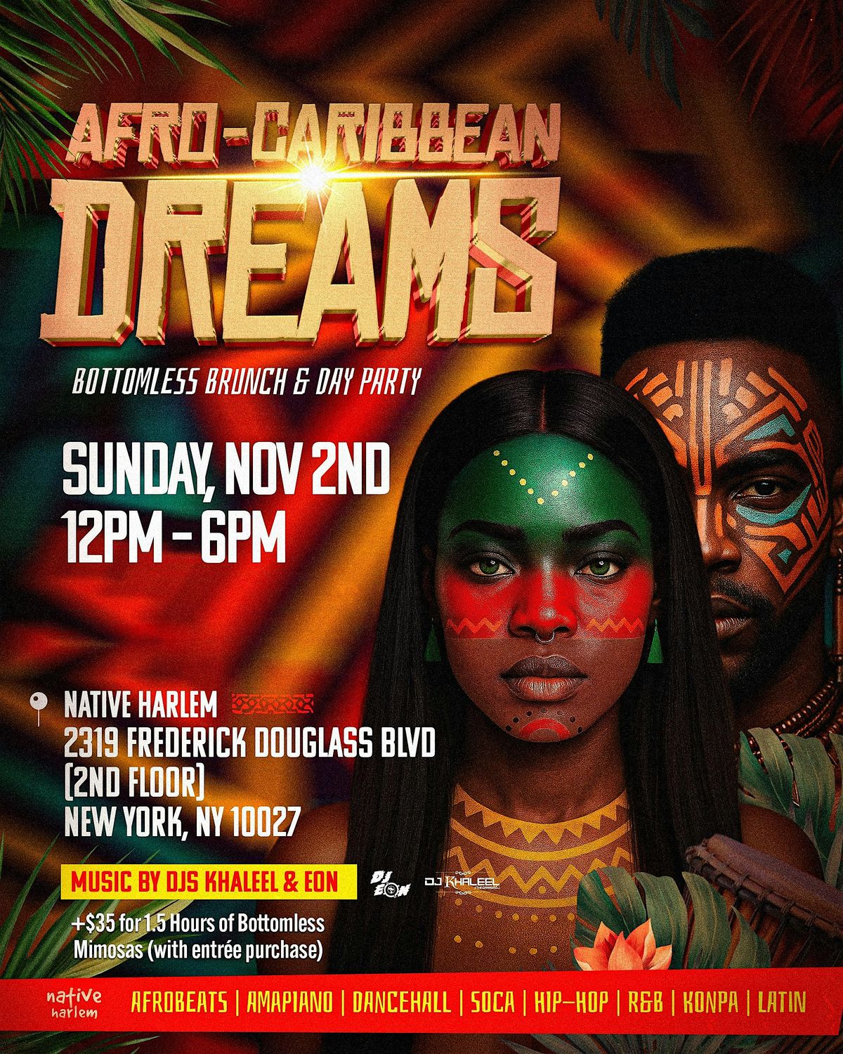 Afro-Caribbean Dreams - Bottomless Brunch & Day Party
