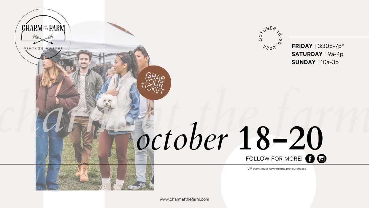 Charm at the Farm | OCTOBER 2024