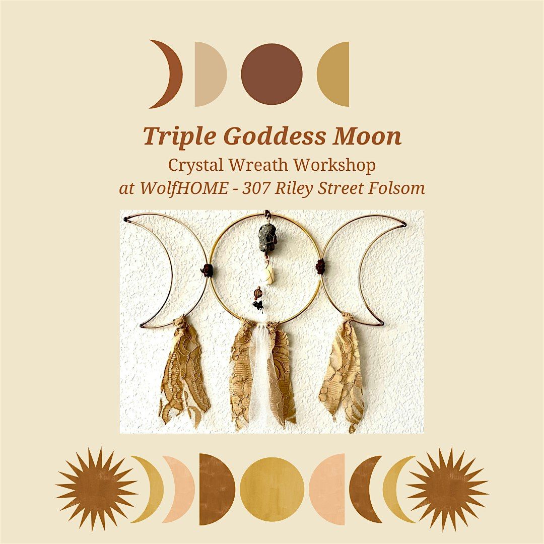 Triple Goddess Moon Crystal Wreath Workshop