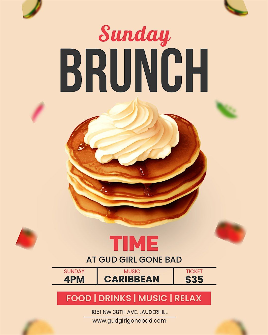 BRUNCH TIME SUNDAY