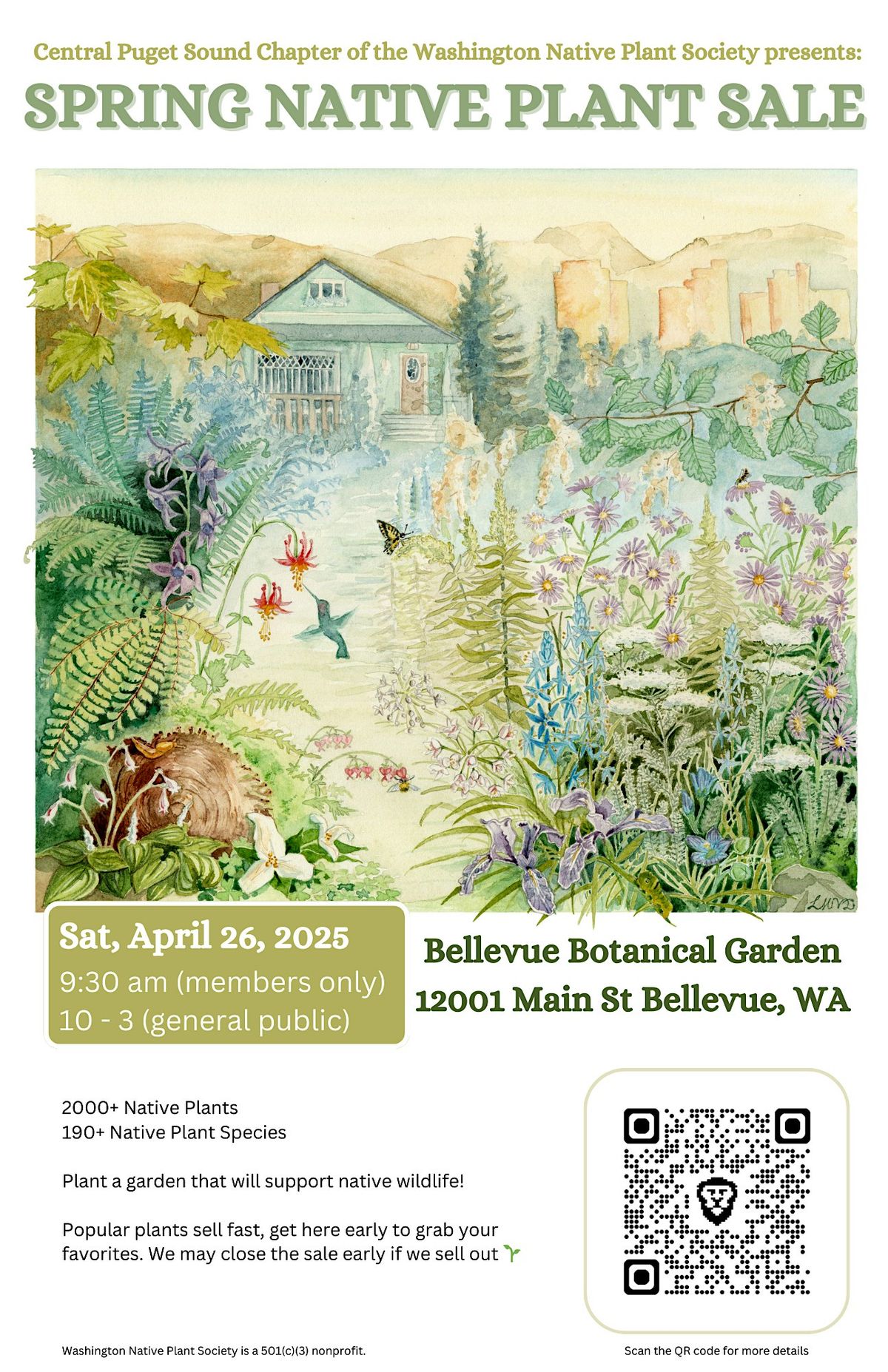 Spring Native Plant Sale - By Washington Native Plant Society