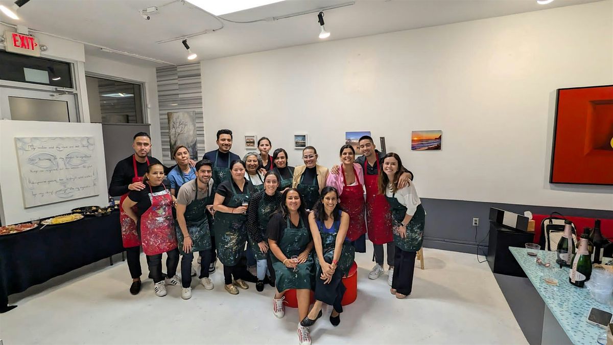 Corporate Paint and Sip event in Wynwood