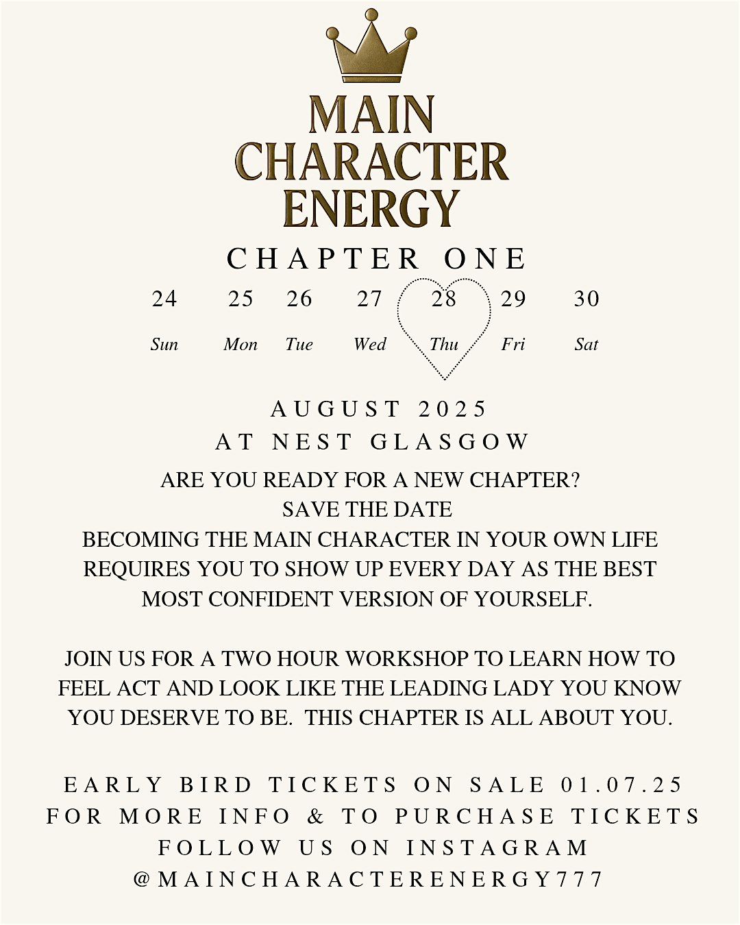 Main Character Energy - Chapter One - The Confidence Edit